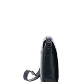 Borsa a tracolla da uomo in vera pelle Made in Italy 5543-Blu I Fratelli