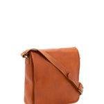Borsa a tracolla da uomo in vera pelle Made in Italy 5543-Cognac I Fratelli