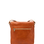 Borsa a tracolla da uomo in vera pelle Made in Italy 5543-Cognac I Fratelli