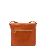 Borsa a tracolla da uomo in vera pelle Made in Italy 5543-Cognac I Fratelli