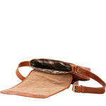 Borsa a tracolla da uomo in vera pelle Made in Italy 5543-Cognac I Fratelli