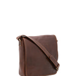 Borsa a tracolla da uomo in vera pelle Made in Italy 5543-Marrone I Fratelli