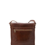 Borsa a tracolla da uomo in vera pelle Made in Italy 5543-Marrone I Fratelli