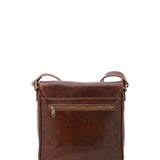Borsa a tracolla da uomo in vera pelle Made in Italy 5543-Marrone I Fratelli