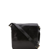 Borsa a tracolla da uomo in vera pelle Made in Italy 5543-Nero I Fratelli