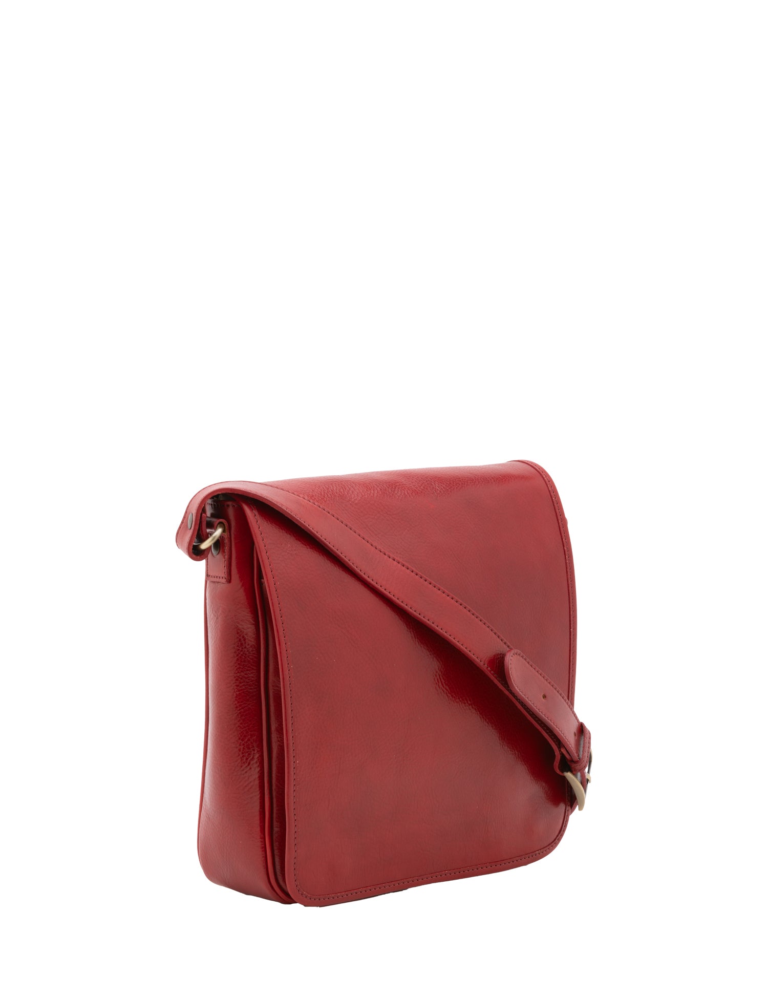 Borsa a tracolla da uomo in vera pelle Made in Italy 5543-Rosso I Fratelli