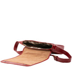 Borsa a tracolla da uomo in vera pelle Made in Italy 5543-Rosso I Fratelli