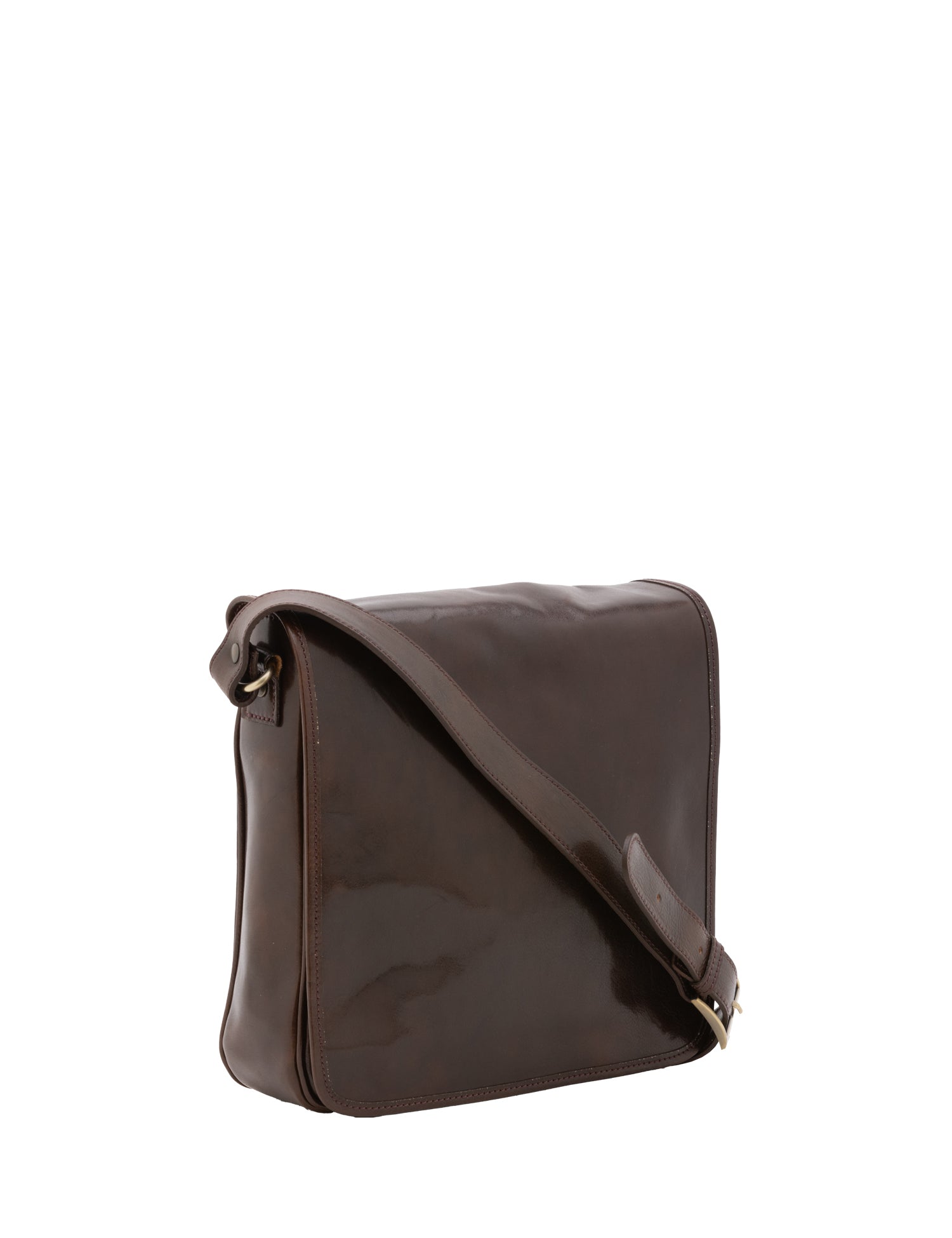 Borsa a tracolla da uomo in vera pelle Made in Italy 5543-Tmoro I Fratelli