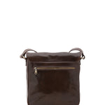 Borsa a tracolla da uomo in vera pelle Made in Italy 5543-Tmoro I Fratelli