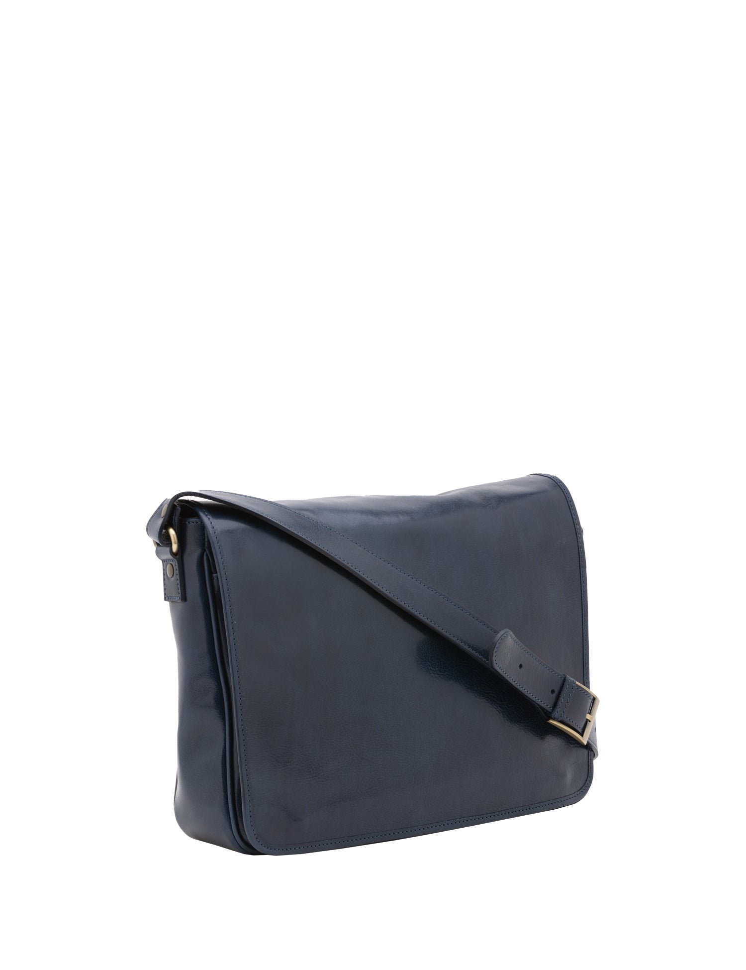 Borsa a tracolla uomo in vera pelle Made in Italy 5544-Blu I Fratelli