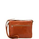 Borsa a tracolla uomo in vera pelle Made in Italy 5544-Cognac I Fratelli