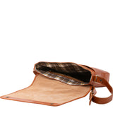 Borsa a tracolla uomo in vera pelle Made in Italy 5544-Cognac I Fratelli