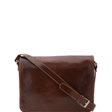 Borsa a tracolla uomo in vera pelle Made in Italy 5544-Marrone I Fratelli