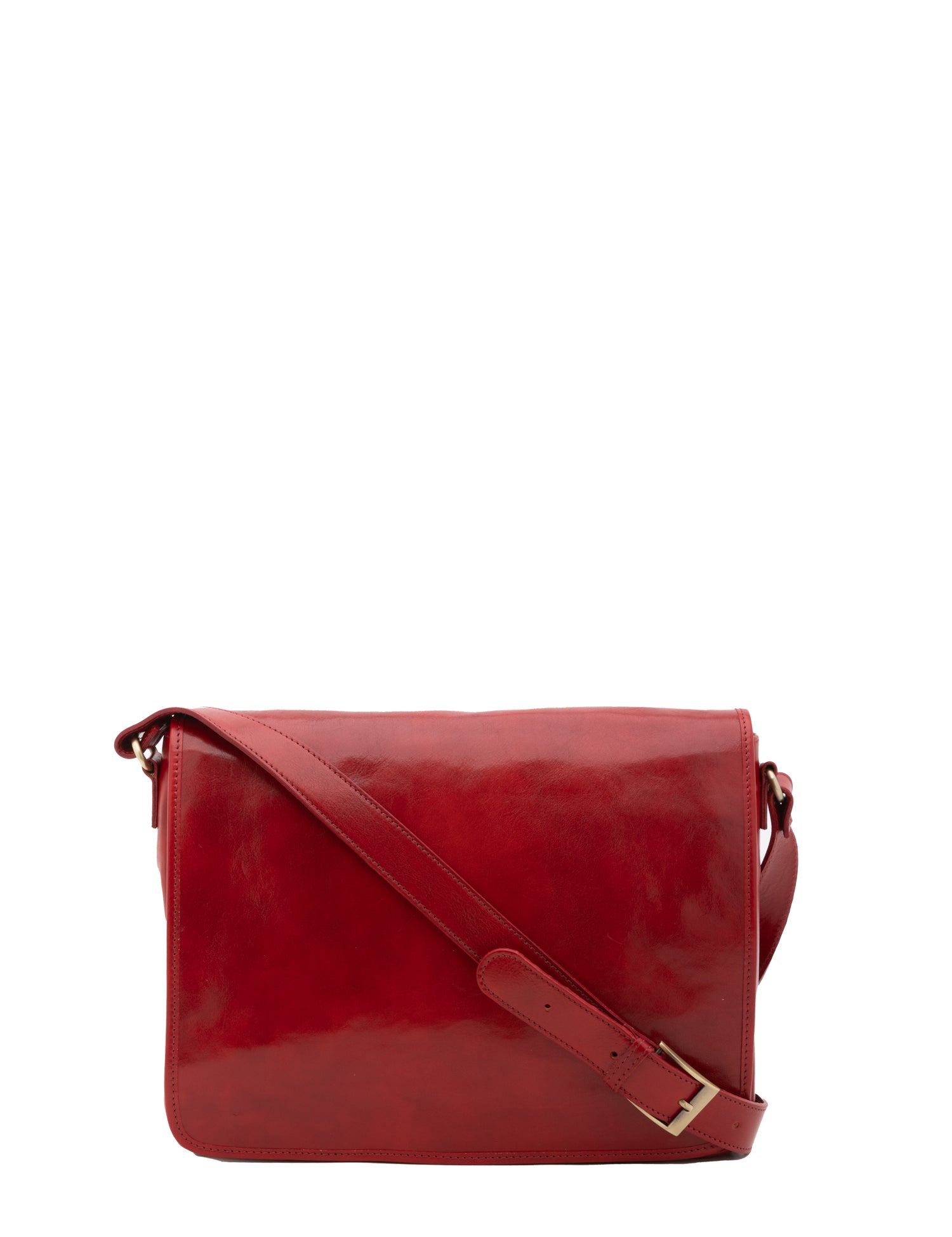 Borsa a tracolla uomo in vera pelle Made in Italy 5544-Rosso I Fratelli