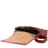 Borsa a tracolla uomo in vera pelle Made in Italy 5544-Rosso I Fratelli