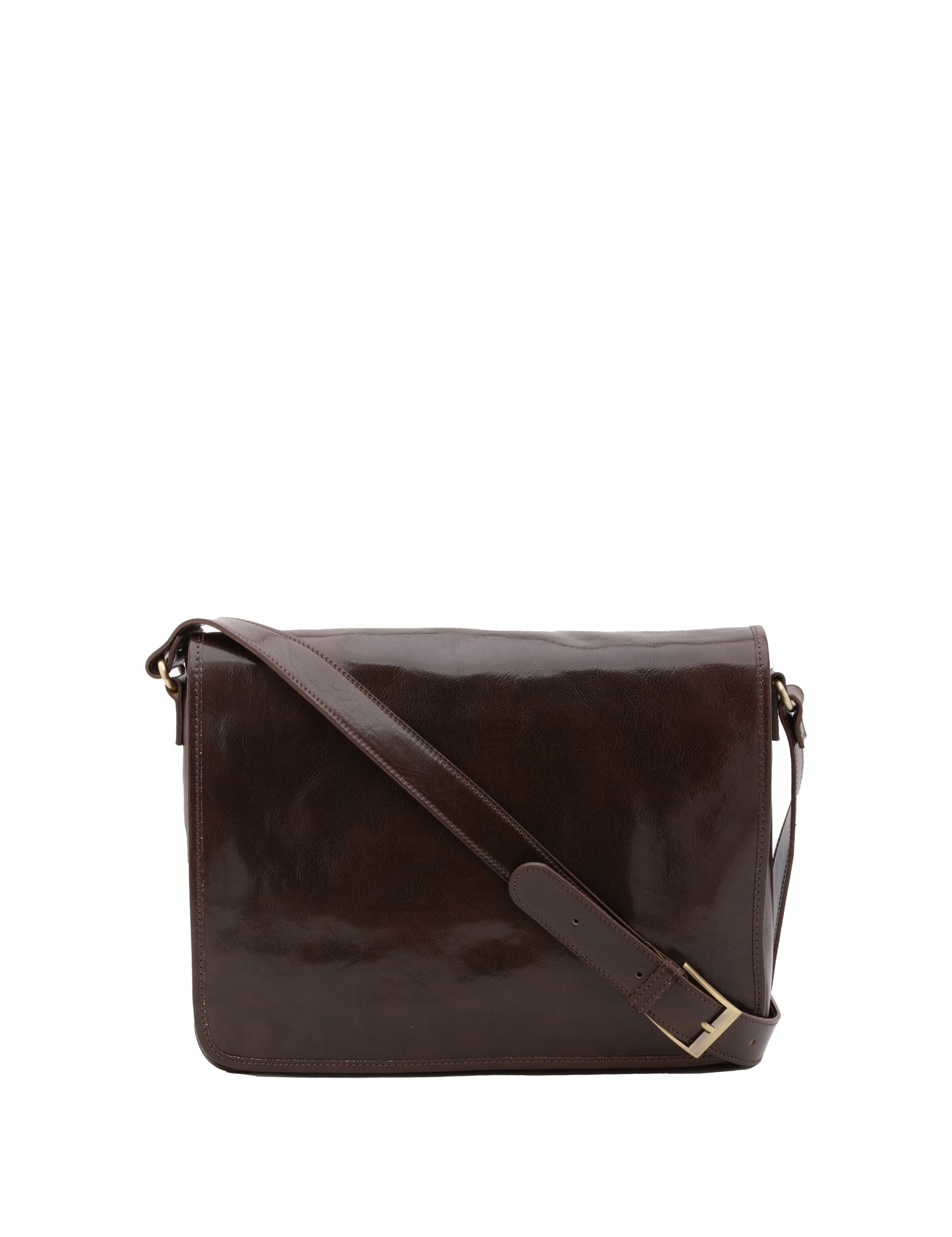 Borsa a tracolla uomo in vera pelle Made in Italy 5544-Tmoro I Fratelli