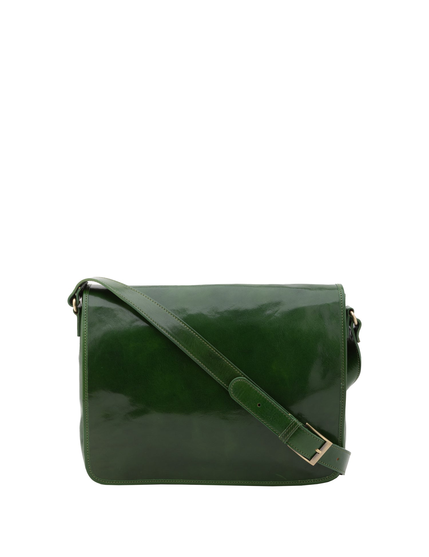 Borsa a tracolla uomo in vera pelle Made in Italy 5544-Verde I Fratelli