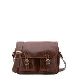 Borsa a tracolla da donna Vera pelle 5545-Marrone I Fratelli