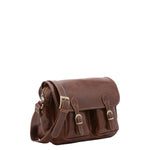 Borsa a tracolla da donna Vera pelle 5545-Marrone I Fratelli