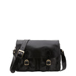Borsa a tracolla da donna Vera pelle 5545-Nero I Fratelli