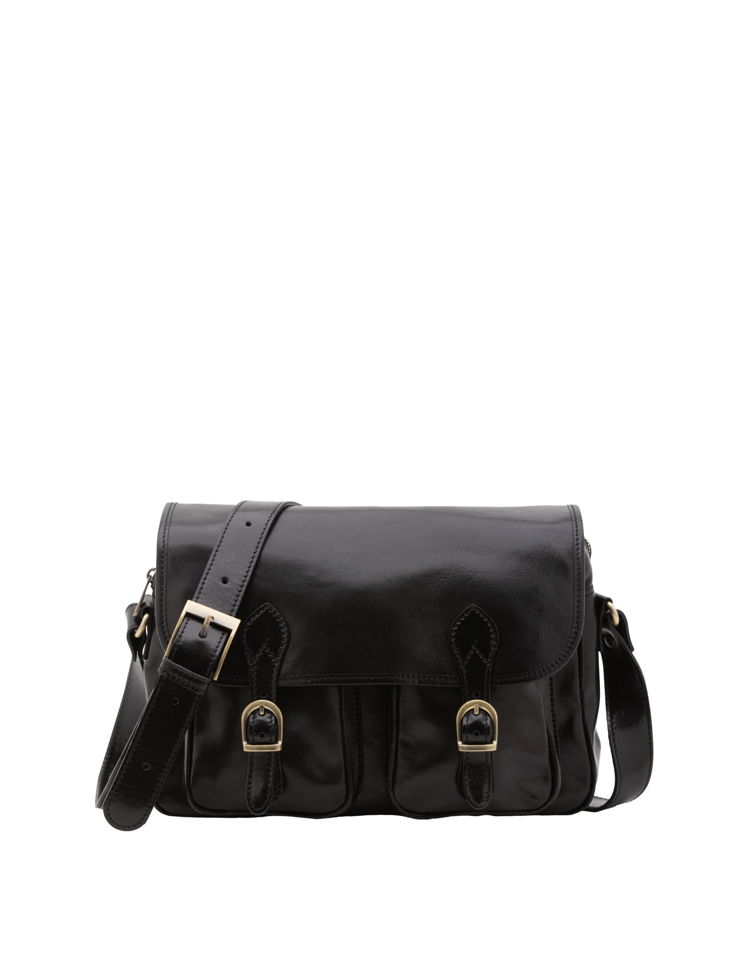 Borsa a tracolla da donna Vera pelle 5545-Nero I Fratelli