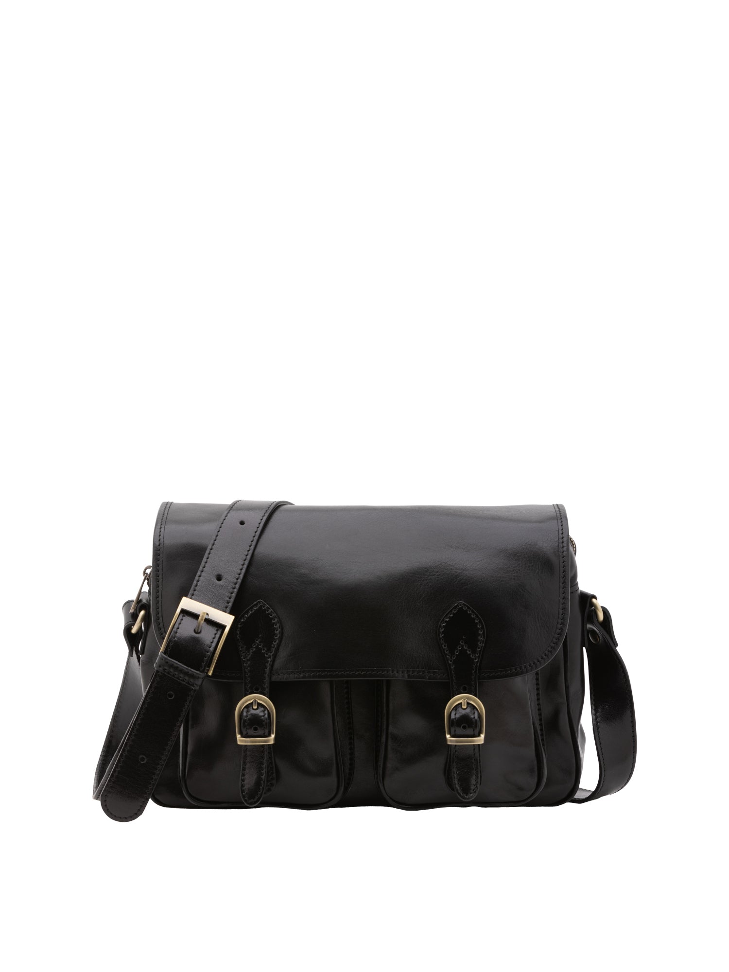 Borsa a tracolla da donna Vera pelle 5545-Nero I Fratelli