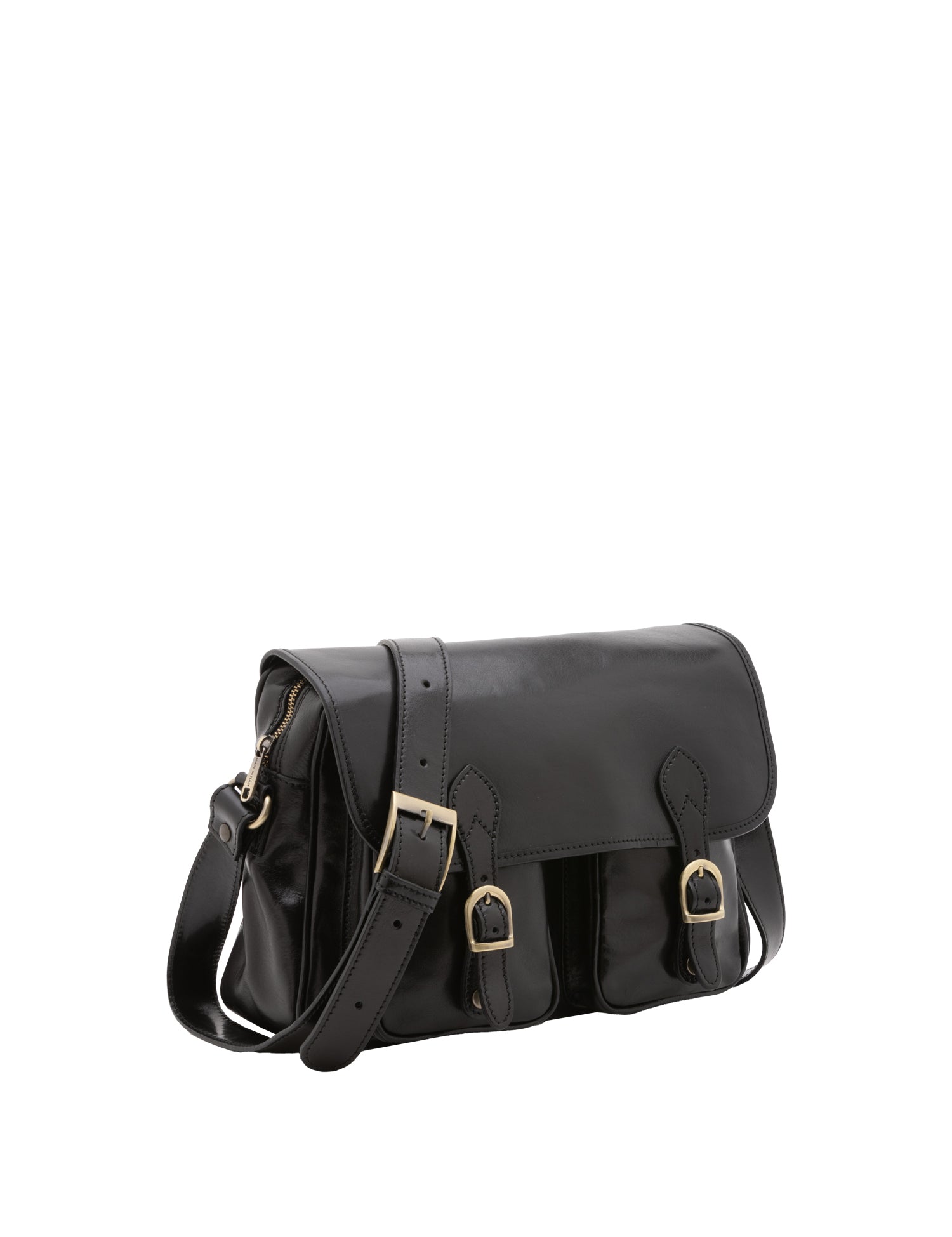 Borsa a tracolla da donna Vera pelle 5545-Nero I Fratelli