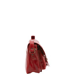 Borsa a tracolla da donna Vera pelle 5545-Rosso I Fratelli