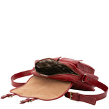 Borsa a tracolla da donna Vera pelle 5545-Rosso I Fratelli