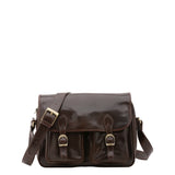 Borsa a tracolla da donna Vera pelle 5545-Tmoro I Fratelli