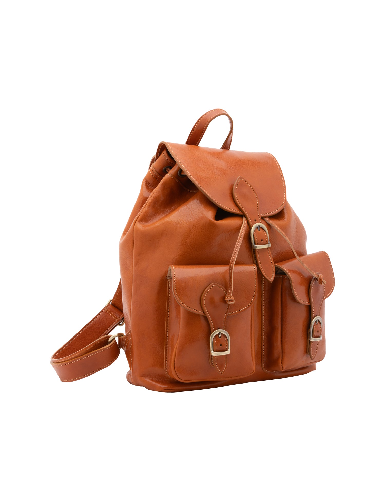 Borsa a spalla da donna Vera pelle 5547-Cognac I Fratelli