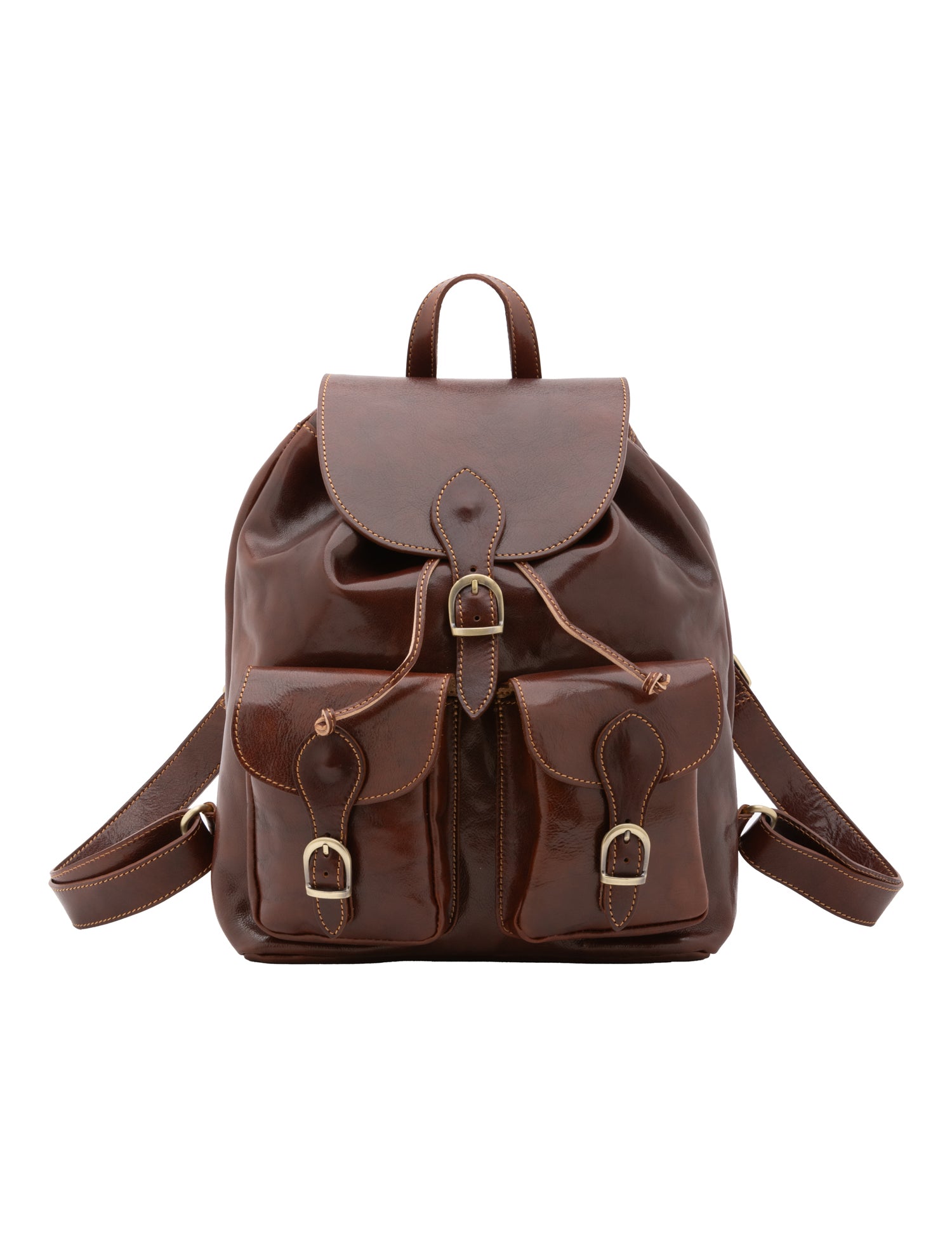 Borsa a spalla da donna Vera pelle 5547-Marrone I Fratelli