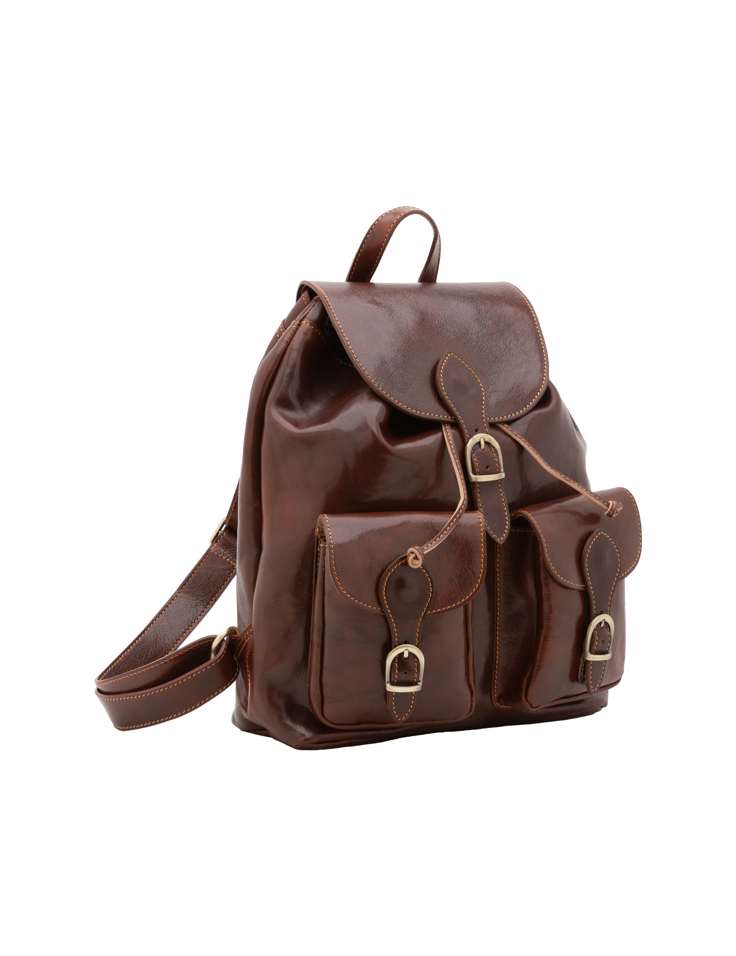 Borsa a spalla da donna Vera pelle 5547-Marrone I Fratelli