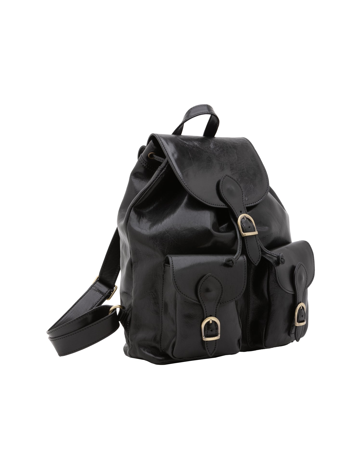 Borsa a spalla da donna Vera pelle 5547-Nero I Fratelli