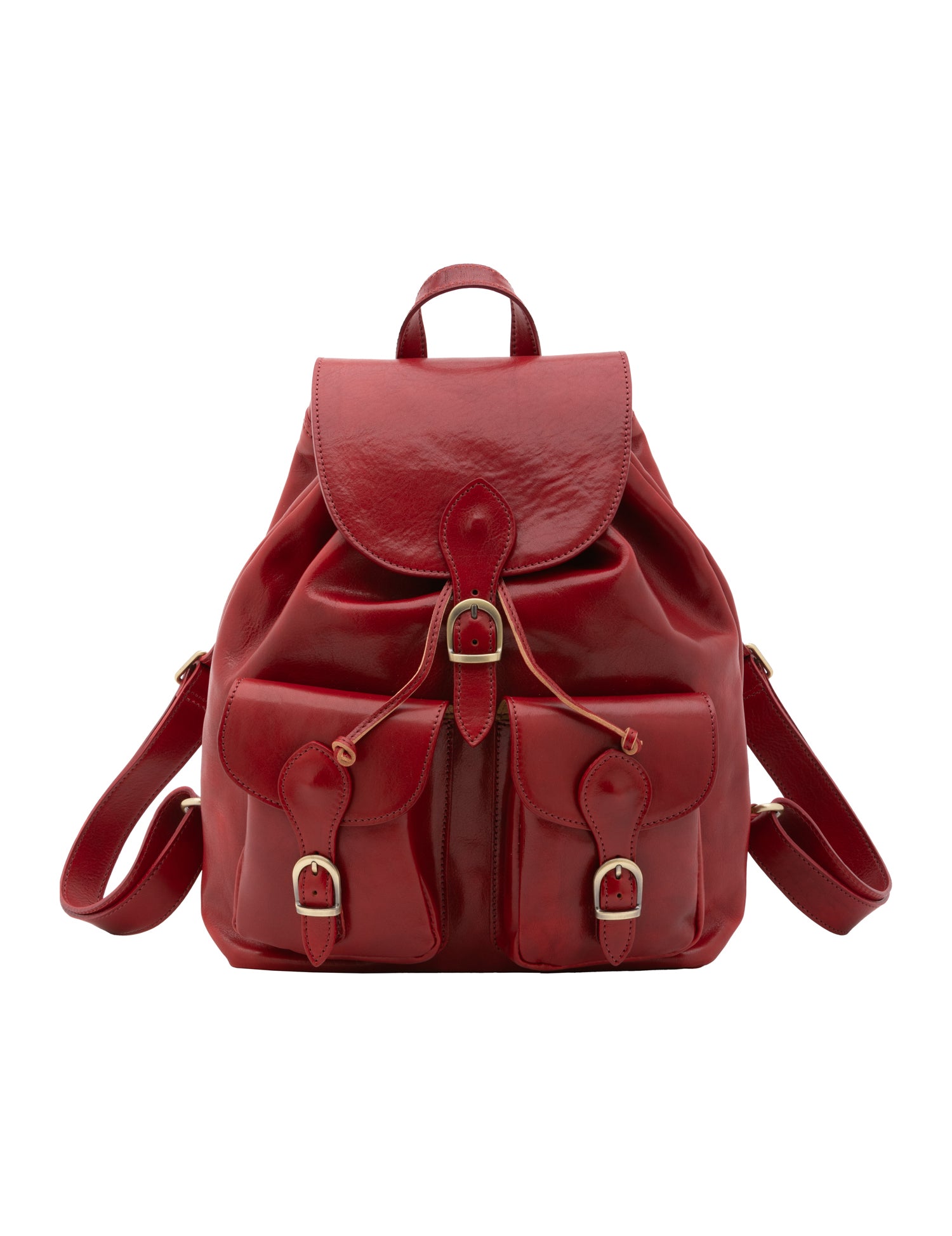 Borsa a spalla da donna Vera pelle 5547-Rosso I Fratelli