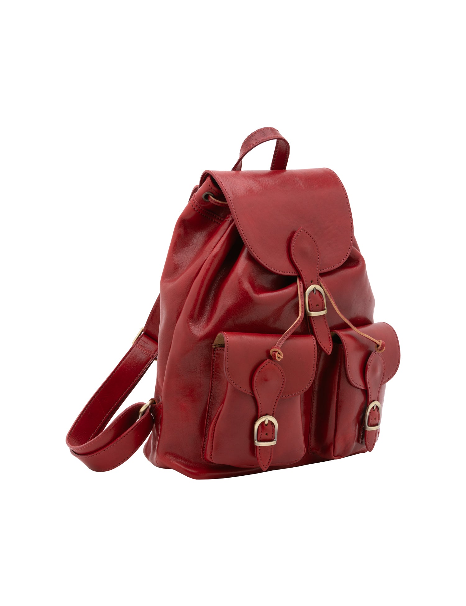 Borsa a spalla da donna Vera pelle 5547-Rosso I Fratelli