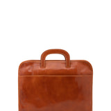 Borsa da lavoro uomo in vera pelle 100% Made in Italy 5549-Cognac I Fratelli