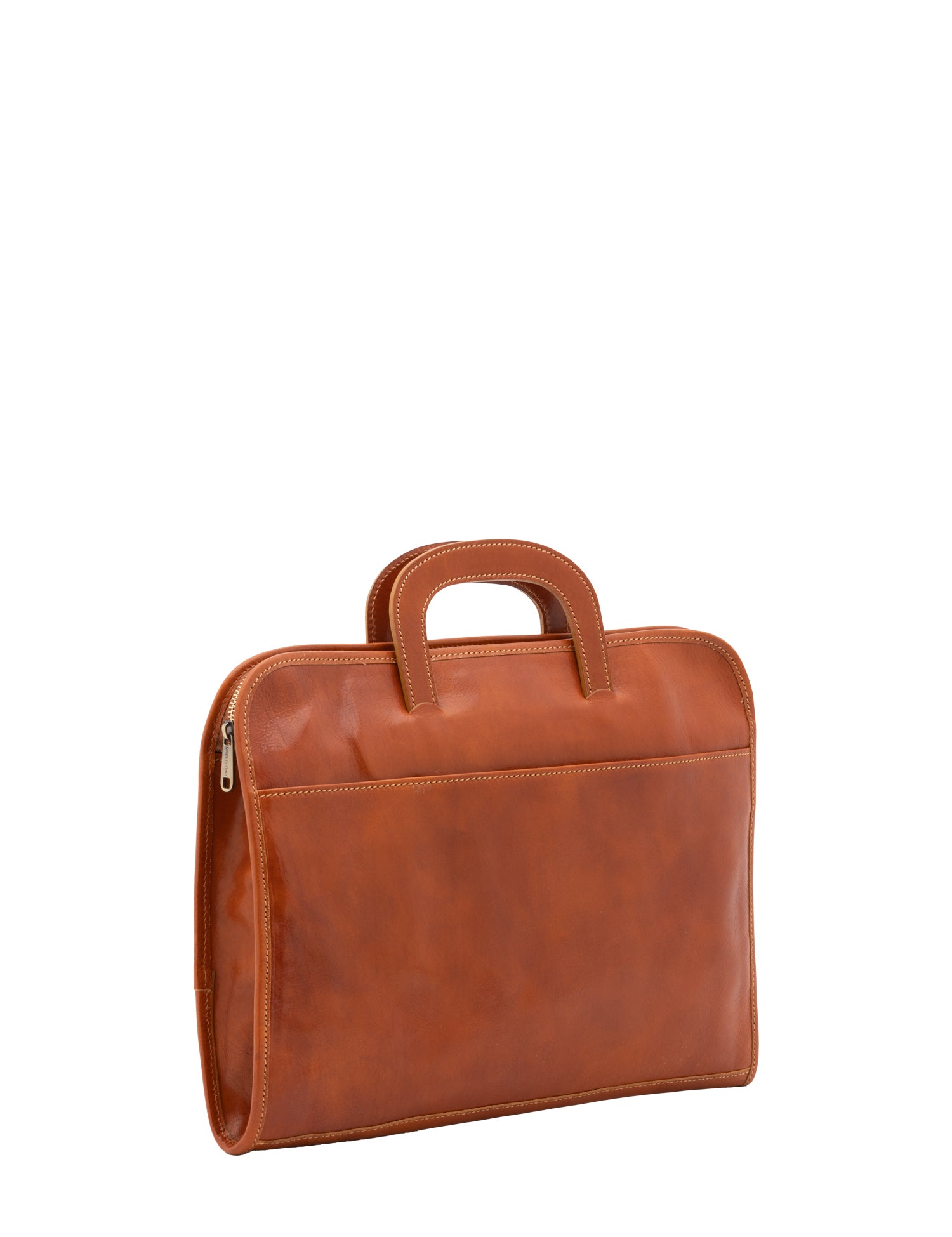 Borsa da lavoro uomo in vera pelle 100% Made in Italy 5549-Cognac I Fratelli