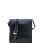 Borsa a tracolla uomo in vera pelle Made in Italy 5550-Blu I Fratelli