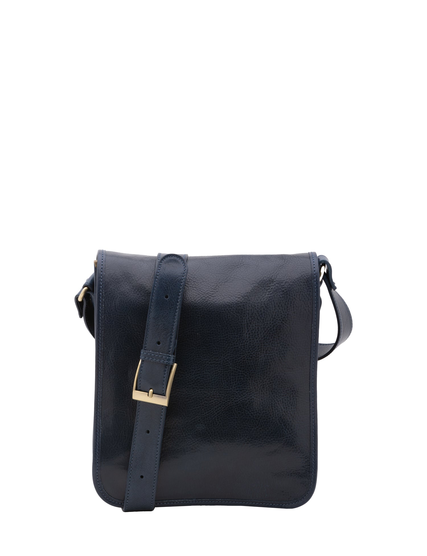Borsa a tracolla uomo in vera pelle Made in Italy 5550-Blu I Fratelli
