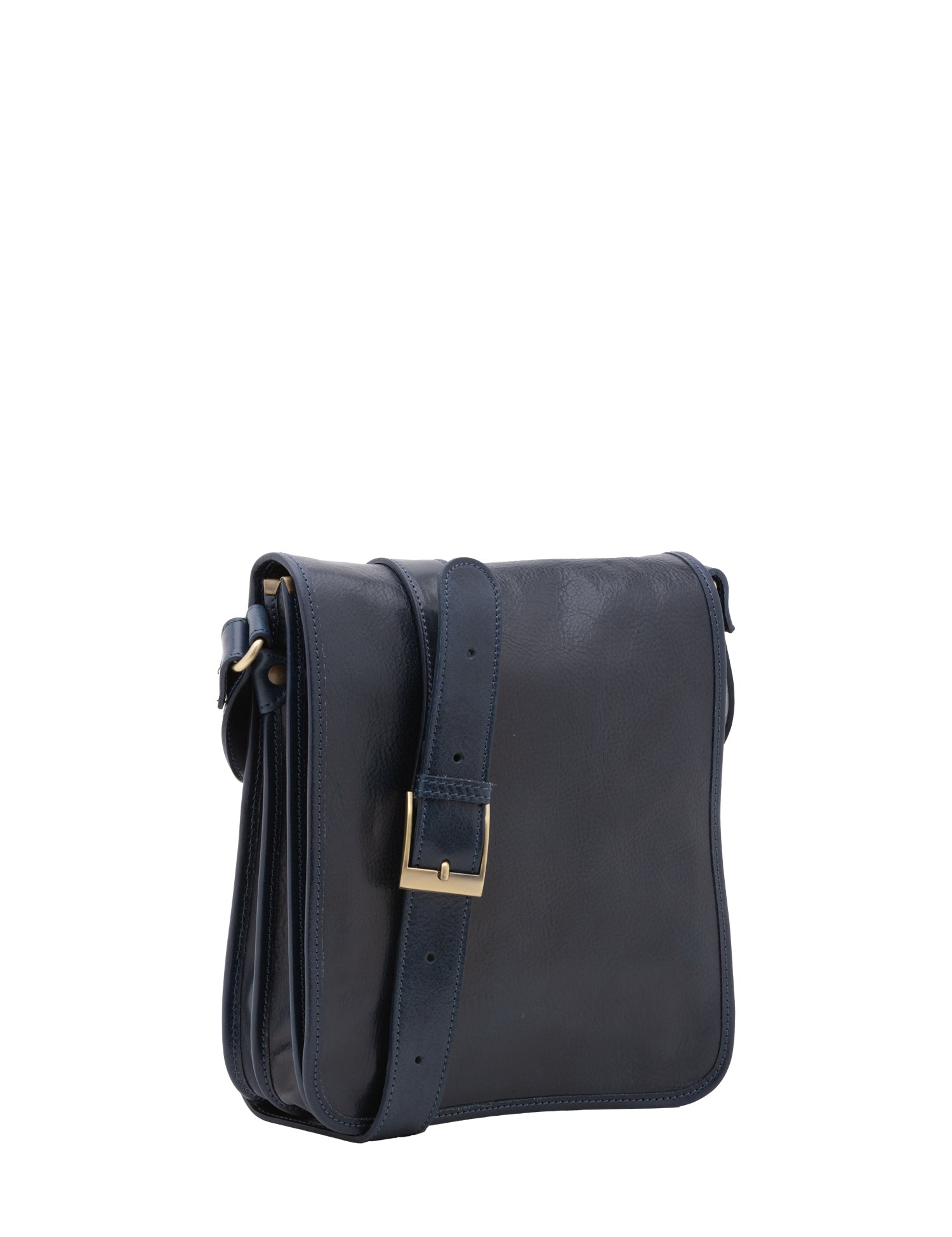 Borsa a tracolla uomo in vera pelle Made in Italy 5550-Blu I Fratelli