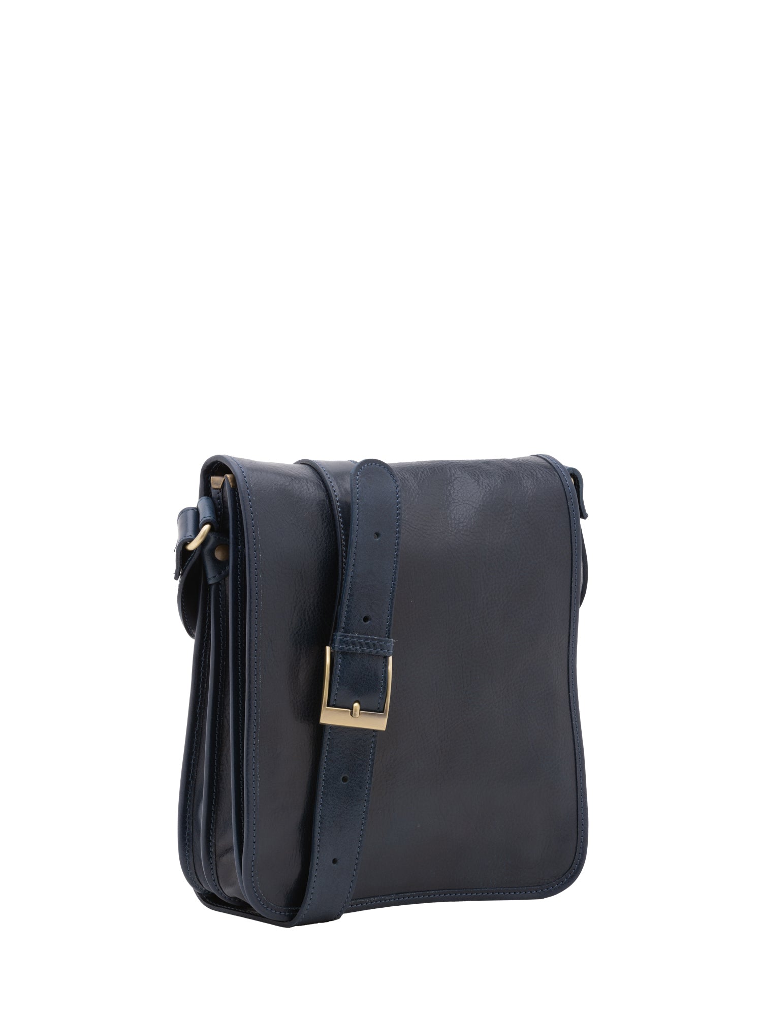 Borsa a tracolla uomo in vera pelle Made in Italy 5550-Blu I Fratelli