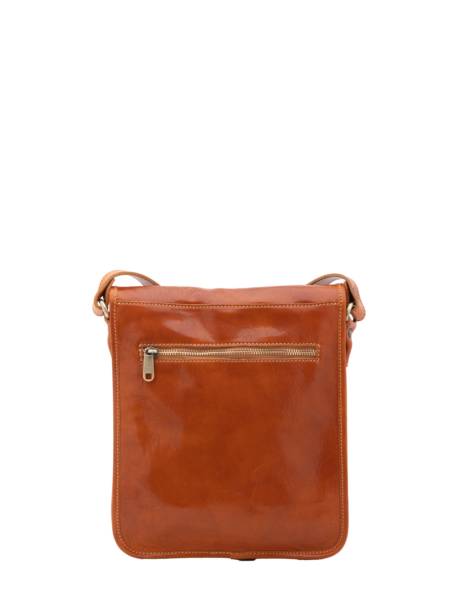 Borsa a tracolla uomo in vera pelle Made in Italy 5550-Cognac I Fratelli