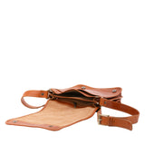 Borsa a tracolla uomo in vera pelle Made in Italy 5550-Cognac I Fratelli