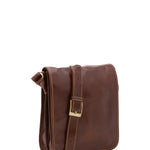 Borsa a tracolla uomo in vera pelle Made in Italy 5550-Marrone I Fratelli
