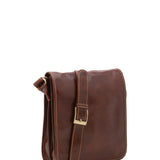 Borsa a tracolla uomo in vera pelle Made in Italy 5550-Marrone I Fratelli