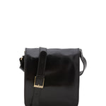 Borsa a tracolla uomo in vera pelle Made in Italy 5550-Nero I Fratelli