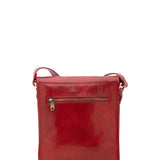 Borsa a tracolla uomo in vera pelle Made in Italy 5550-Rosso I Fratelli