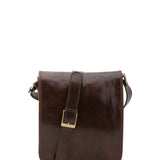 Borsa a tracolla uomo in vera pelle Made in Italy 5550-Tmoro I Fratelli