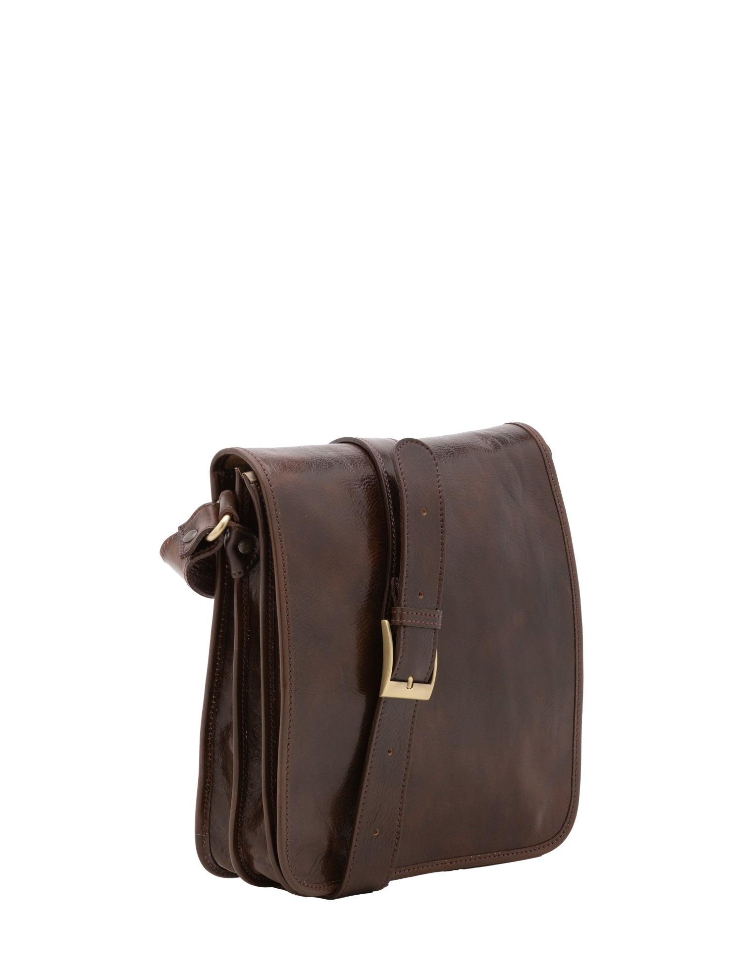 Borsa a tracolla uomo in vera pelle Made in Italy 5550-Tmoro I Fratelli